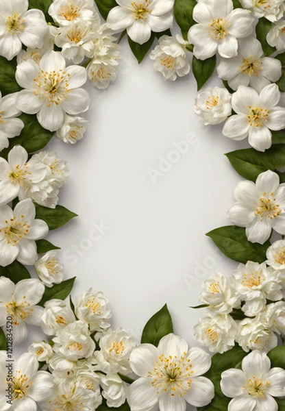 Fototapeta Blank for greeting card. Invitation card. Flowering. Generative AI