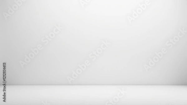 Fototapeta Simple White Room Studio Background Ideal for Product Displays and Clean Designs
