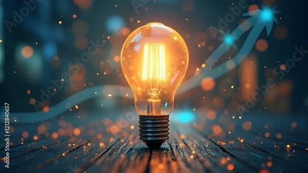 Fototapeta Bright idea for business growth