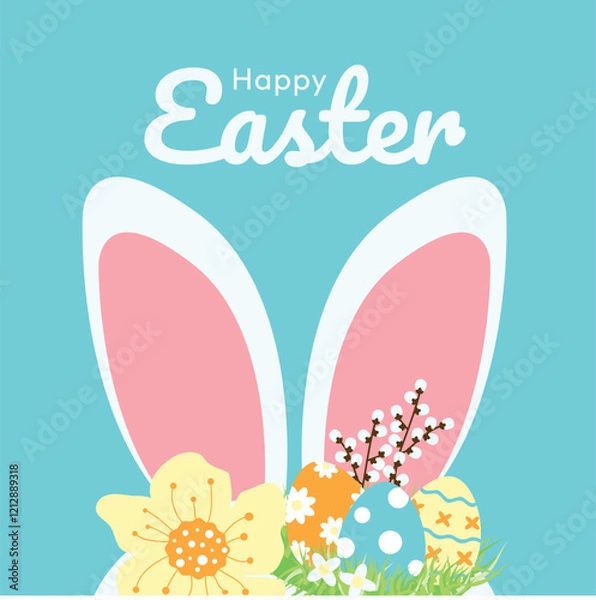 Obraz easter card with bunny