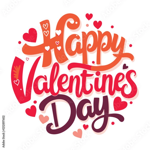 Obraz Romantic happy valentines day graphic with couple vector image