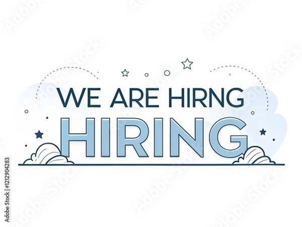 Fototapeta we-are-hiring-design-minimalist--background-inside