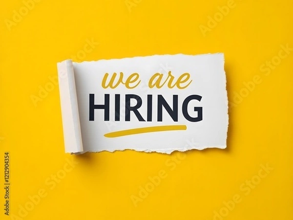 Fototapeta we-are-hiring-design-minimalist--background-inside