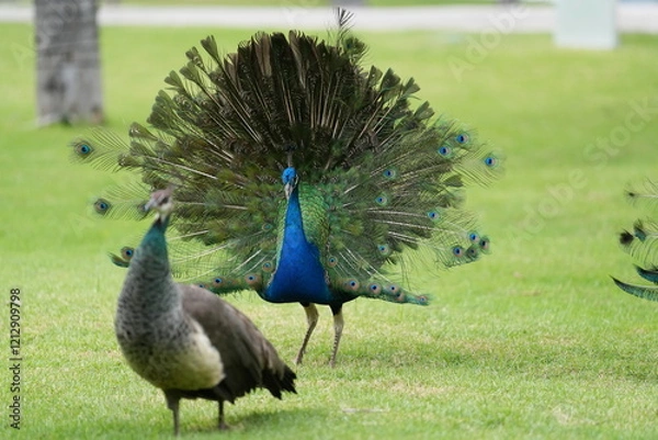Obraz peacock looking for a mate