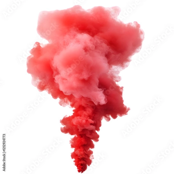 Fototapeta Red Smoke Plume  Explosion  Cloud  VFX  Texture  Background  Design Element  Abstract Art