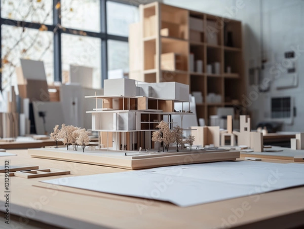 Obraz Architects architectural model in the studio