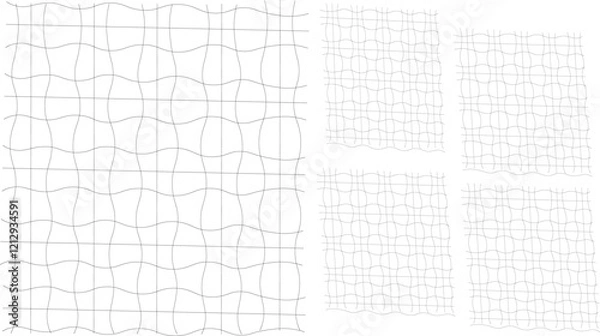 Obraz Black curved parallel lines, abstract background