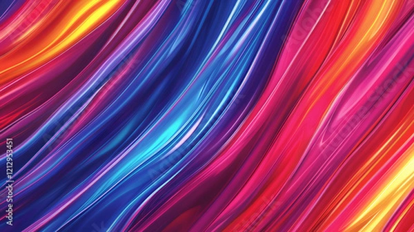 Fototapeta Colorful abstract liquid glass background. wallpaper neon. Fluid painting abstract texture. Intensive colorful mix of acrylic neon colors


