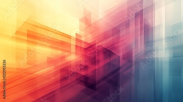 Fototapeta Abstract Colorful Geometric Shapes Background Design