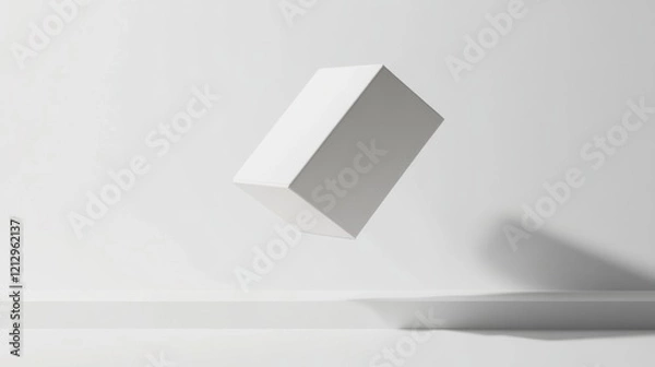 Obraz Elegant White Box Mockup: Minimalist Packaging Design