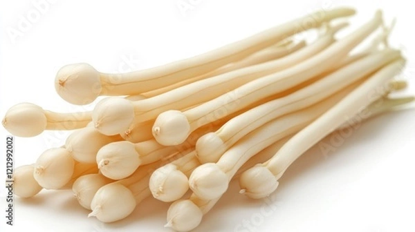 Fototapeta Fresh Asparagus Shoots on White Background
