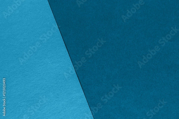 Obraz Blue, two-tone paper texture. Blue colored paper texture with diagonal line