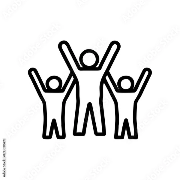 Obraz Jubelnde Menge symbol