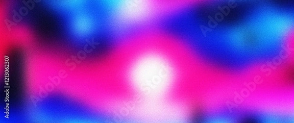 Fototapeta Neon Glow Accentuated by Smooth Fluid Transitions and Subtle Grain Details