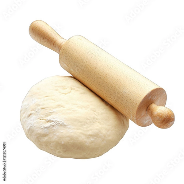 Obraz rolling pin and dough