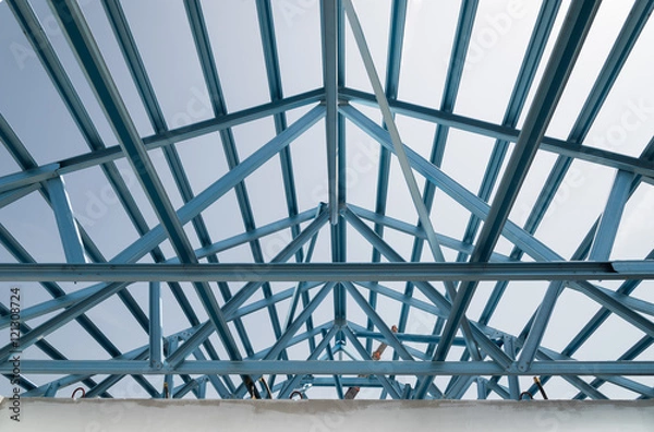 Obraz Structure of steel roof.