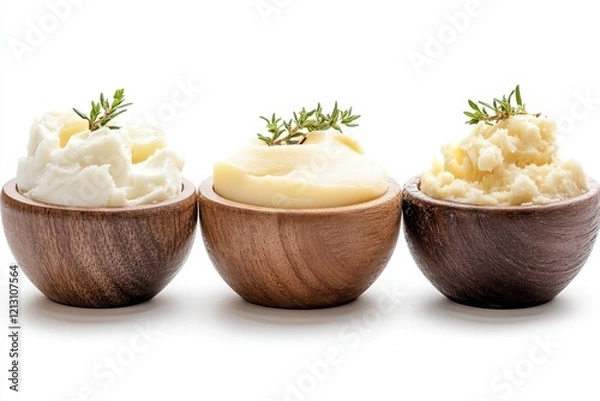 Obraz Collection of lard on white background