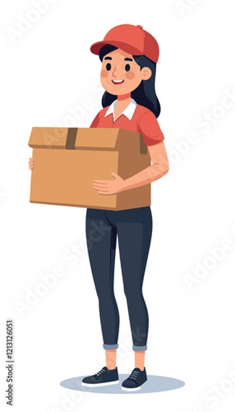 Obraz Delivery Woman with Package