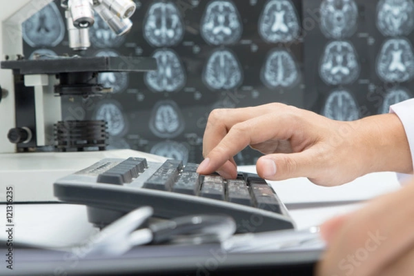 Fototapeta Medical research laboratory biotechnology test lab