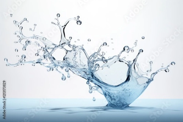 Obraz Abstract water splash white background