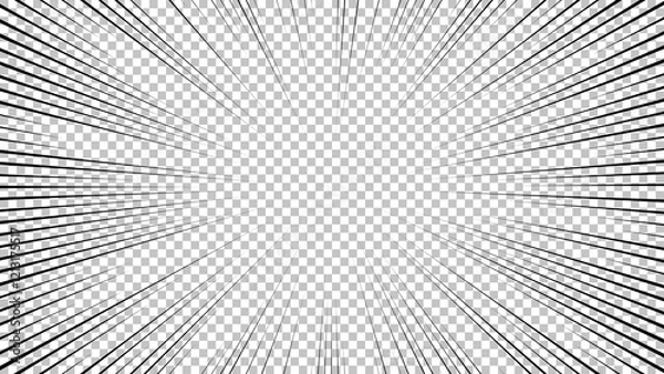 Fototapeta Black comic book transparent background