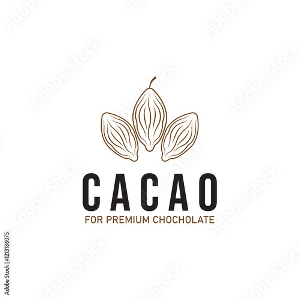 Fototapeta cacao cocoa chochoclate logo icon vector design