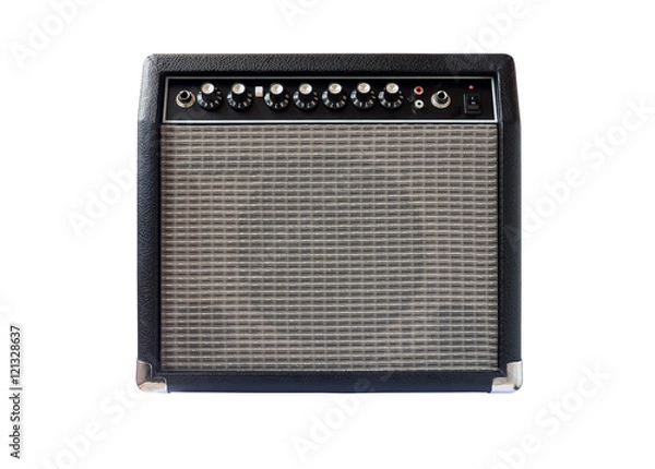 Obraz guitar amplifier isolated on white background