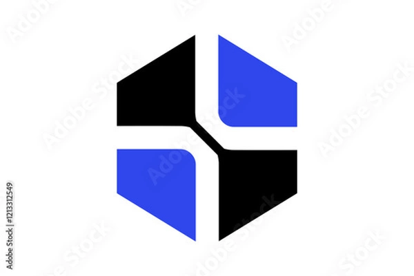 Obraz abstract blue cube