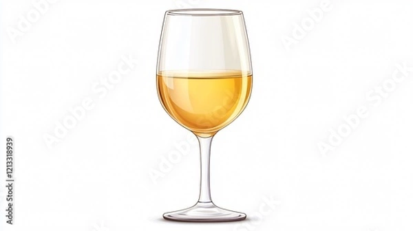 Obraz Elegant Wide Angle Centered Composition of Champagne and Wine Glasses