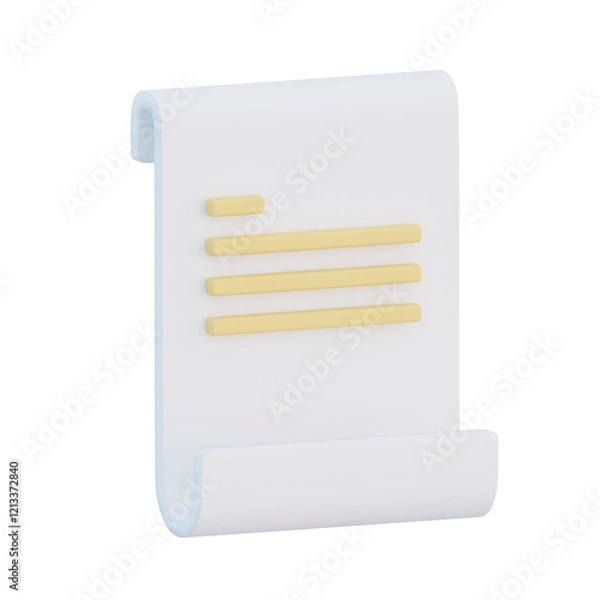 Obraz 3D Document Illustration