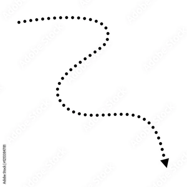 Fototapeta Arrow Dotted Line