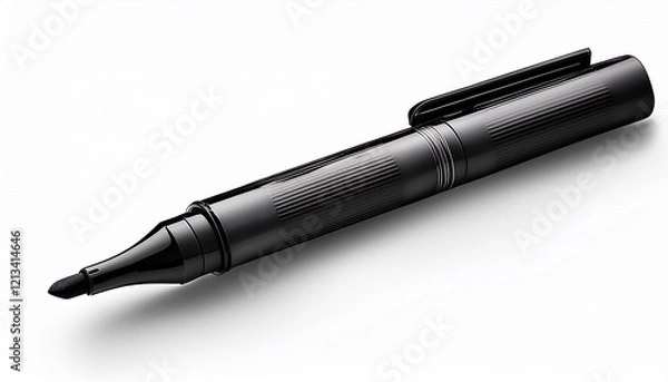 Obraz black pen isolated on white background 