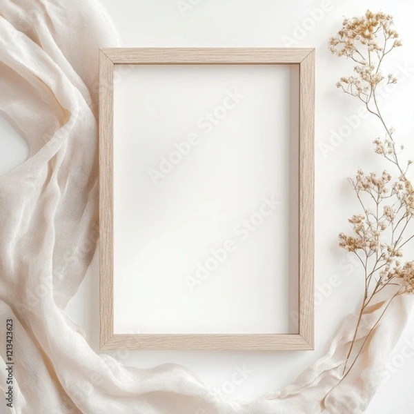 Fototapeta Frame mockup, blank frame, bright, airy, professional mockup phone