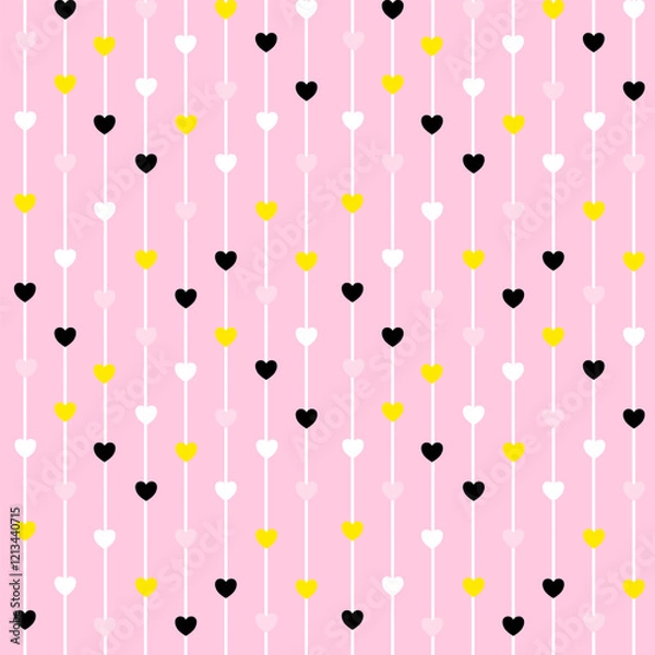 Fototapeta seamless pattern with hearts