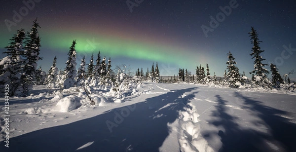 Fototapeta Full Moon Aurora