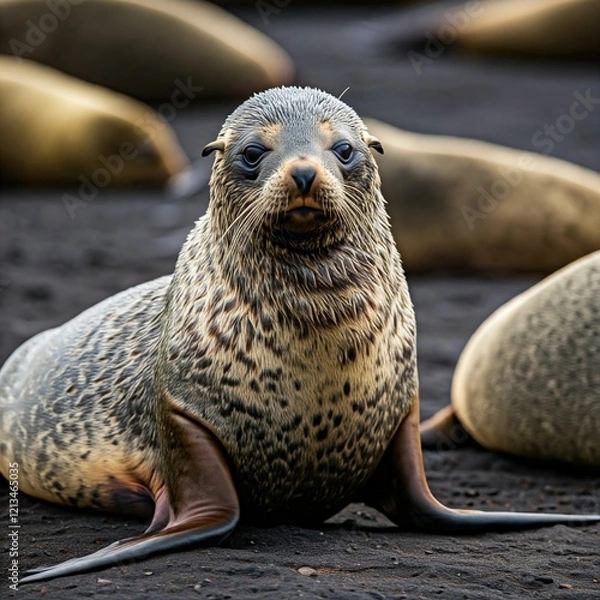 Fototapeta Did you know that seals can actually sleep with one eye open?  This allows them to stay alert for predators while they rest. Pretty cool, right?