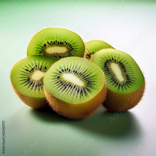 Obraz キウィフルーツは冬の果物で優しく包み込むように持って弾力を感じるぐらいが食べごろ甘みとさっわやかな酸味が特徴