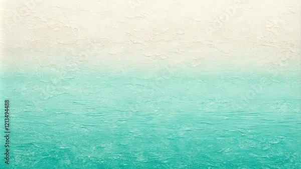Fototapeta Textured Gradient Background Cream to Teal, Abstract Art, Wall Texture, Ombre Effect Keywords Texture, Background
