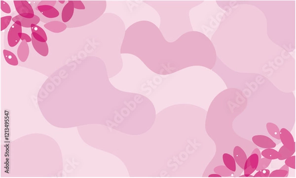 Fototapeta 花のような模様の抽象的背景　ベクター