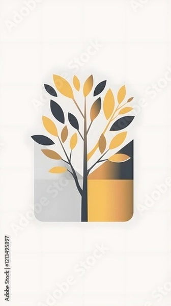 Fototapeta Neatly Organized Folder Icon with Intuitive Subfolder Tree Structure