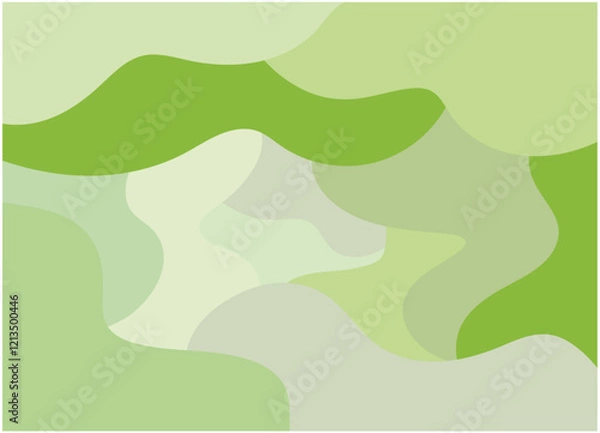 Fototapeta 波型の緑の抽象イメージ背景　ベクター