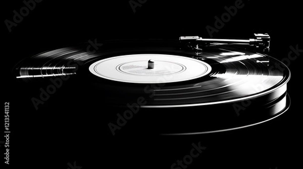 Obraz Modern vinyl record isolated on smooth surface with minimalist aesthetic
