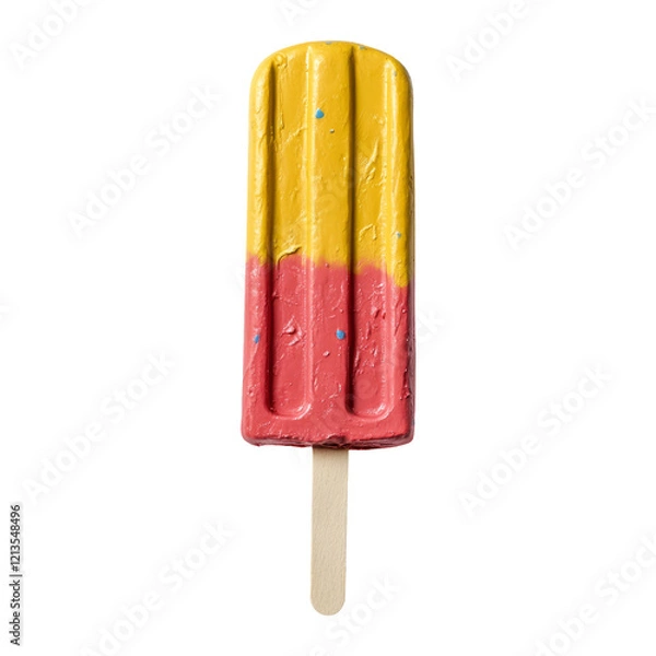 Fototapeta Colorful popsicle on a transparent background, ideal for summer-themed designs