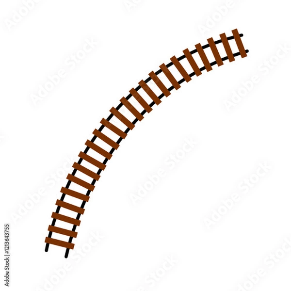 Fototapeta Railway train track vector