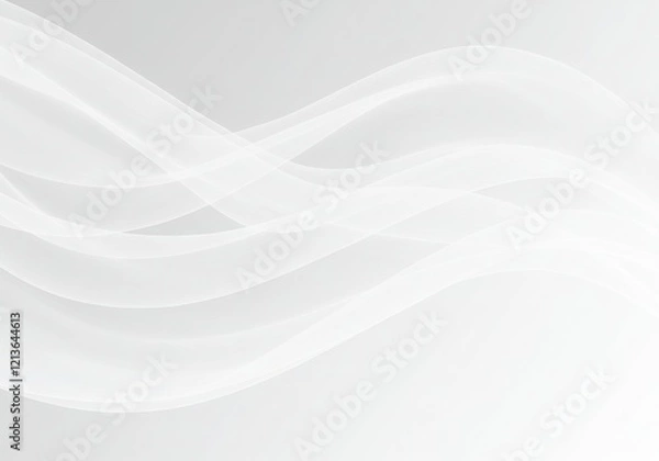 Fototapeta Elegant Swirling Black Smoke Pattern On A Bright White Background