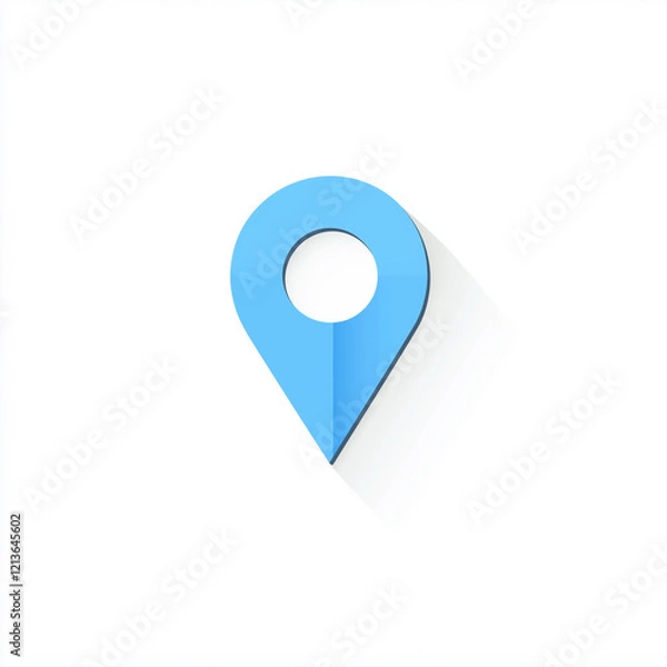 Obraz blue pin, blue location icon, premium GPs navigation, blue location icon