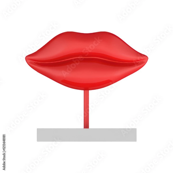 Obraz red chair on white