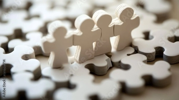 Fototapeta Connecting with new customers and partners through a customer retention network