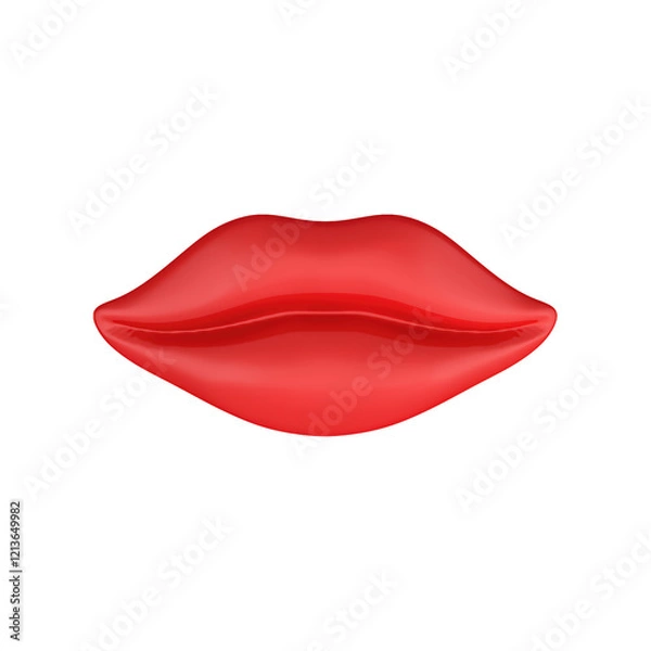Fototapeta red lips isolated