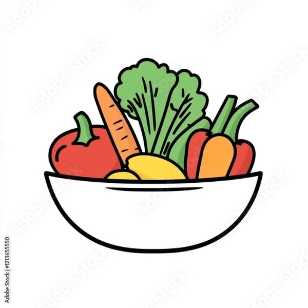Obraz Colorful vegetables in a bowl